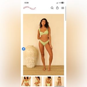 Dippin daisy’s amalfi print bikini set Roma top size M, angel bottoms size M!